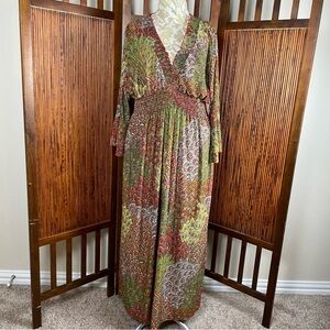 Seven Island Elegant Multicolor Boho Maxi Dress Plus Size 3X